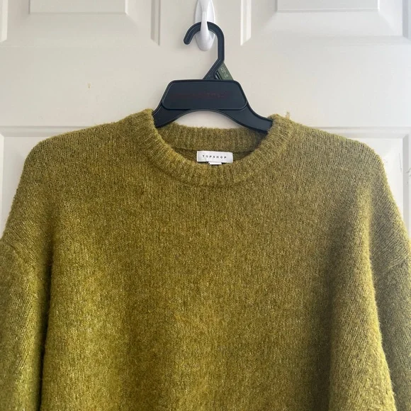 Topshop Mustard Crew Neck Sweater - Picture 6 of 13